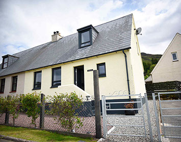 Private secure guest parking is available at our Dornie self catering property