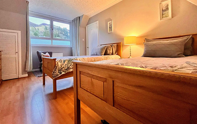 Twin bedroom in Dornie at our Self Catering Accommodation Glas Eilean View